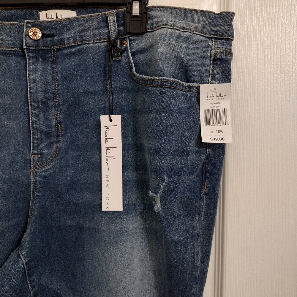 Nicole Miller New York SOHO High Rise Skinny Crop Jeans 18W NWT - Picture 13 of 16